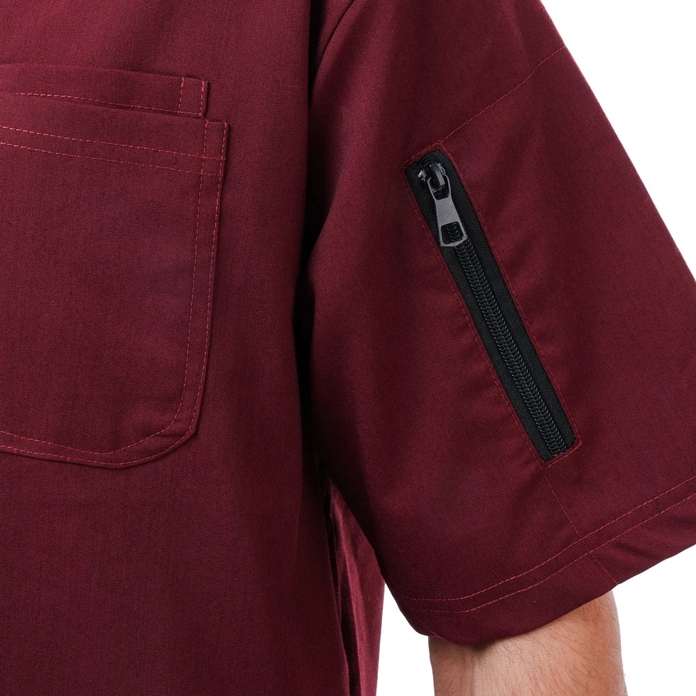 Round Sportive Scrub Burgundy