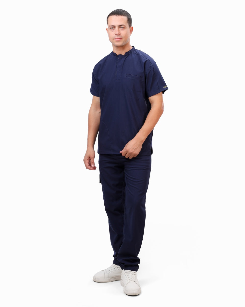 Premium Unisex Half Coller Scrub Navy blue