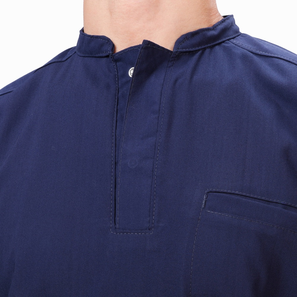 Premium Unisex Half Coller Scrub Navy blue