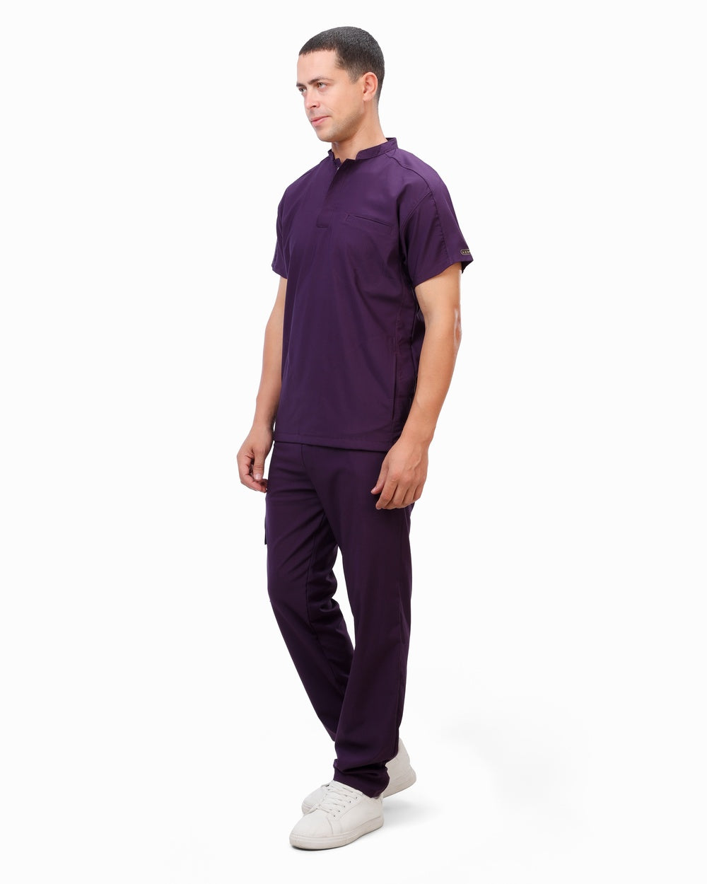 Premium Unisex Half Coller Scrub Mauve