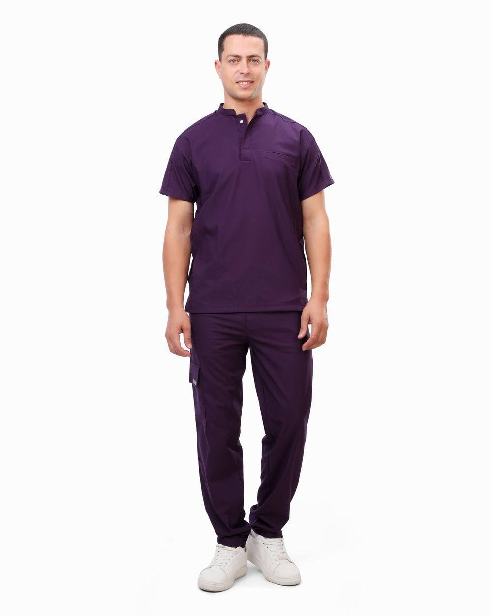 Premium Unisex Half Coller Scrub Mauve