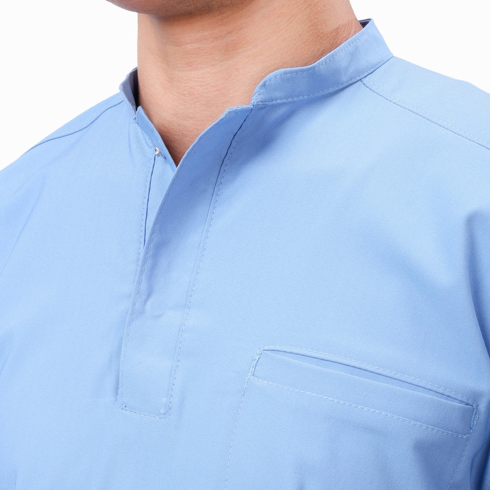 Premium Unisex Half Coller Scrub Sky blue