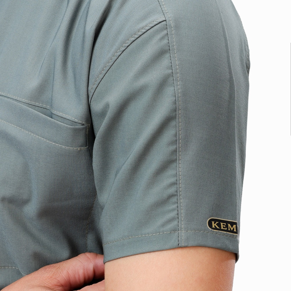 Premium Unisex Half Coller Scrub Olive green