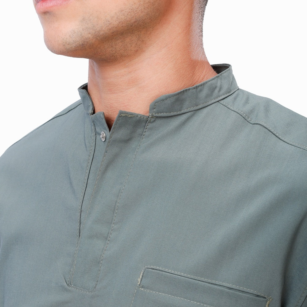 Premium Unisex Half Coller Scrub Olive green