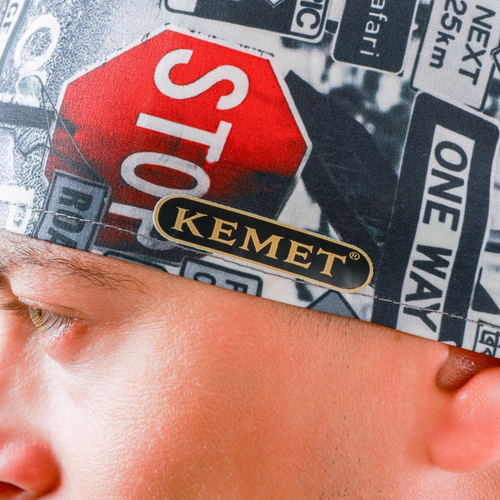 Printed Head Caps Black words