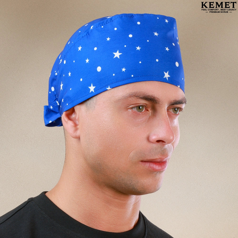 Printed Head Caps Royal Blue