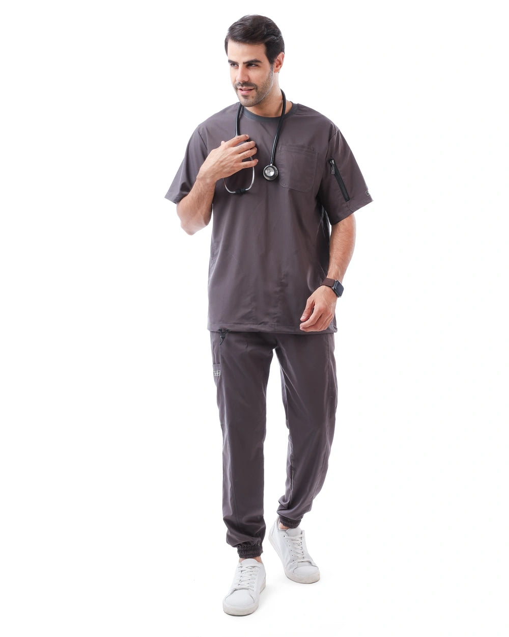 Round Sportive Scrub Grey