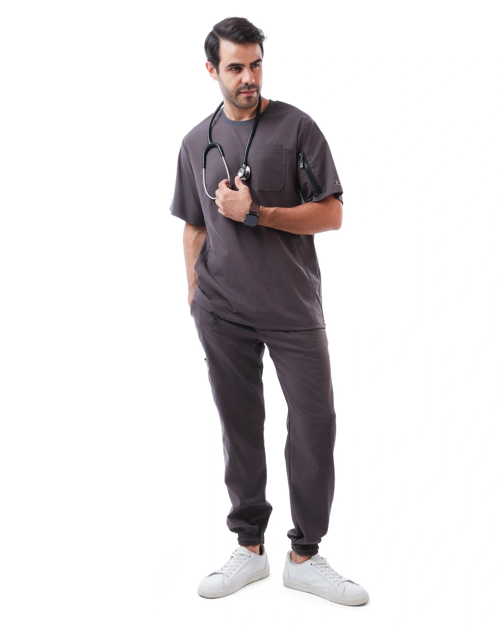 Round Sportive Scrub Grey