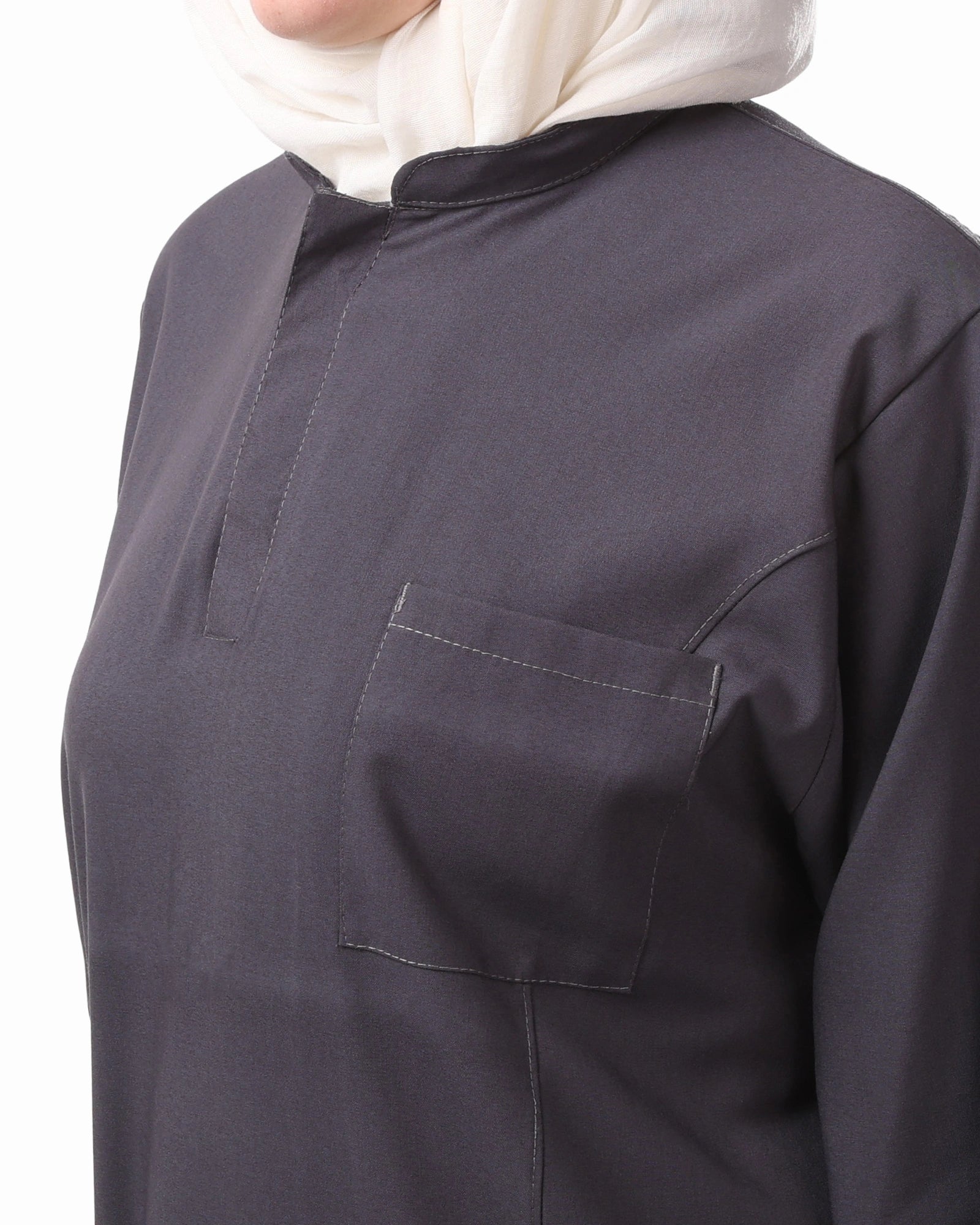 Grey QUEEN Long Tunic – KEMET Modest Series