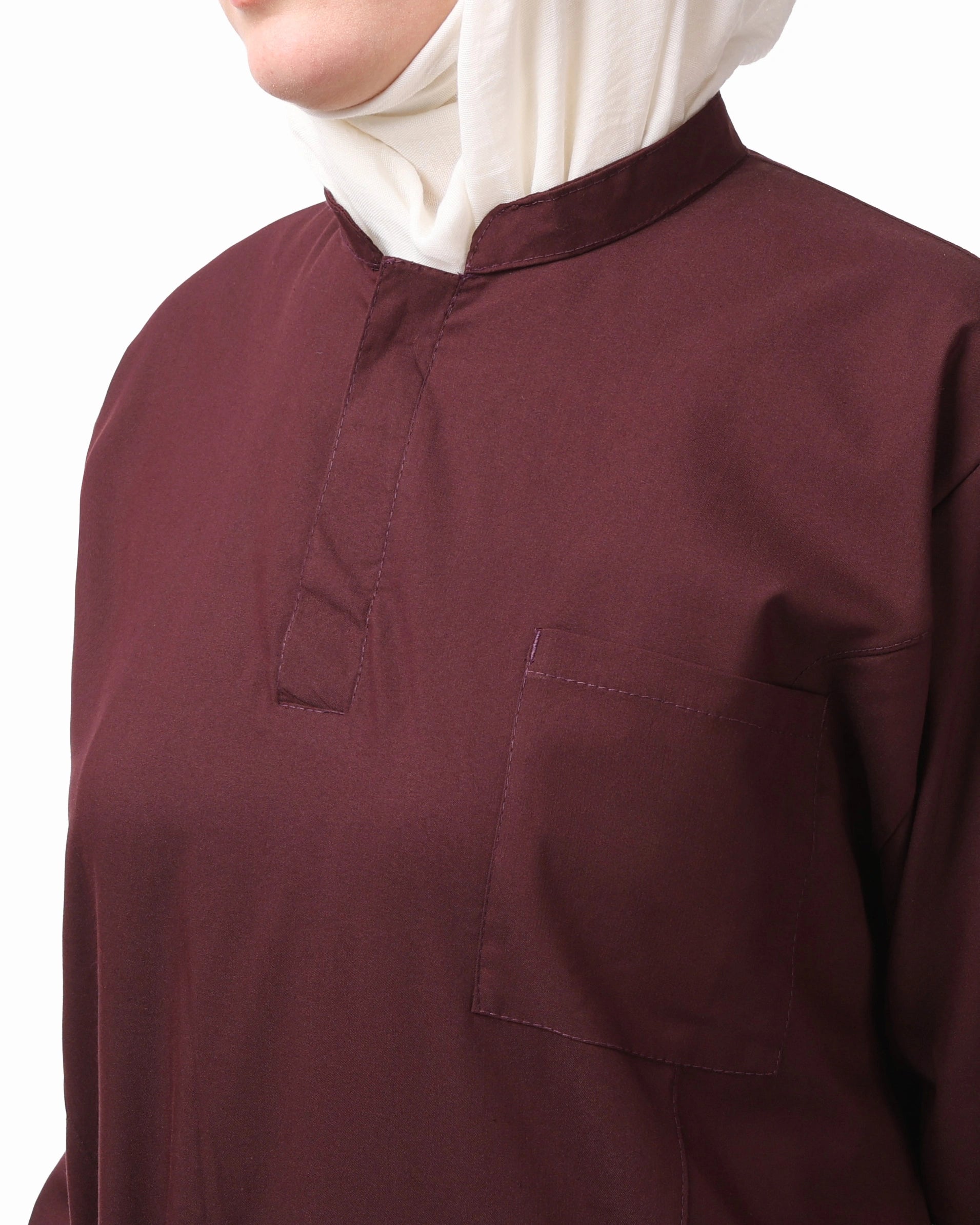 Burgandy QUEEN Long Tunic – KEMET Modest Series