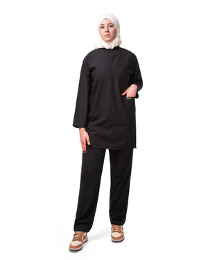 Black CLEIA Mid Tunic – KEMET Modest Series – KEMET SCRUB