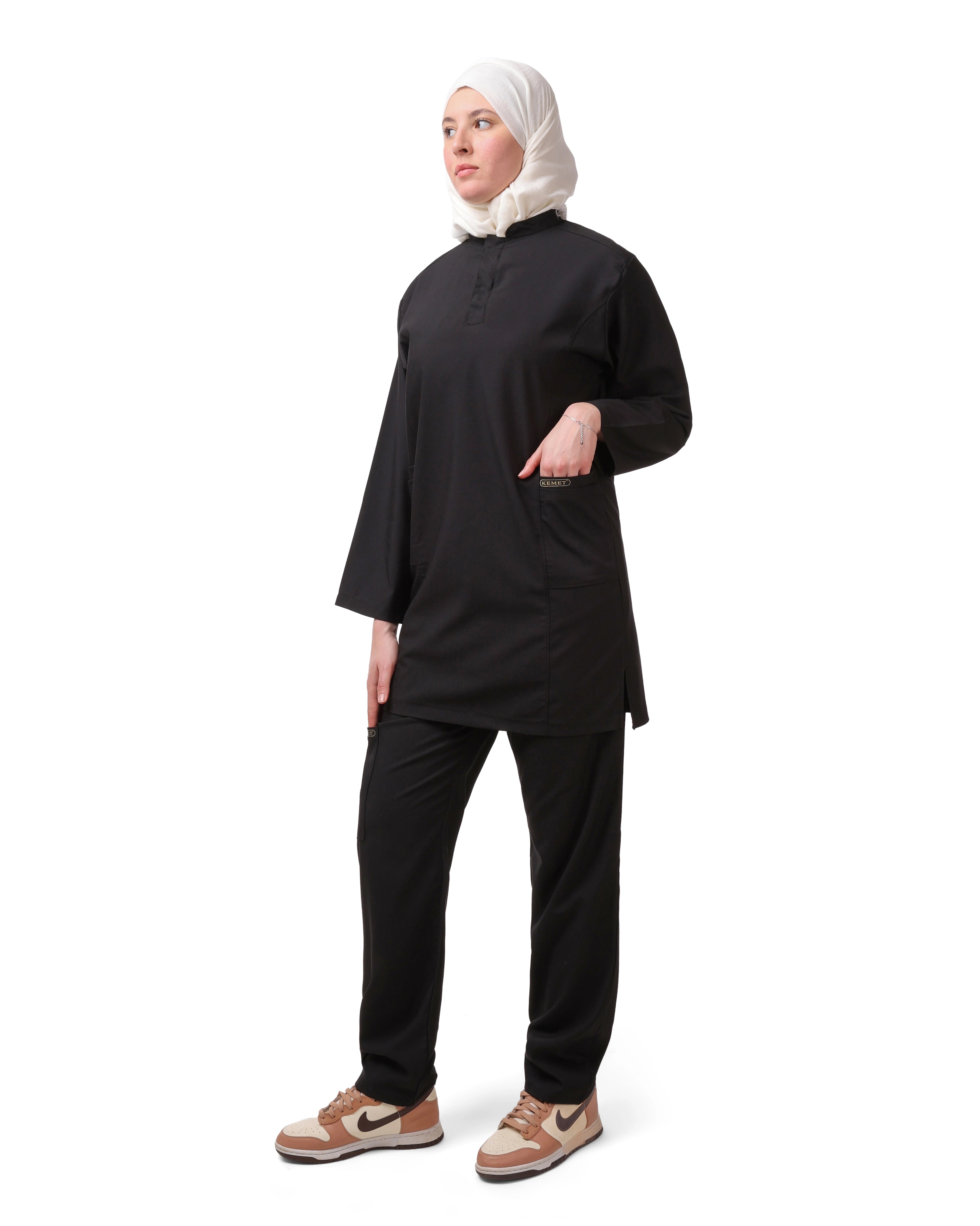 Black CLEIA Mid Tunic – KEMET Modest Series