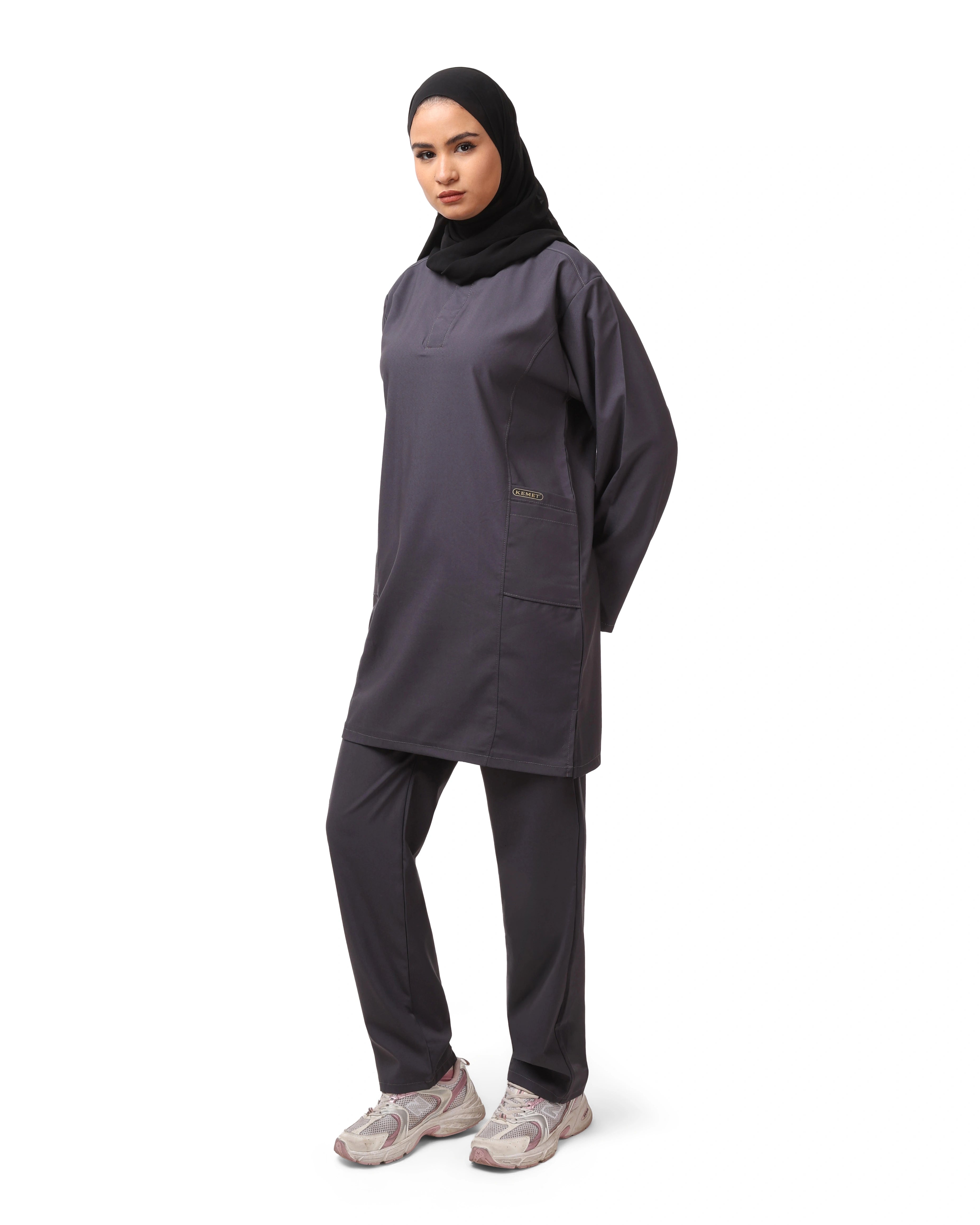 Grey CLEIA Mid Tunic – KEMET Modest Series