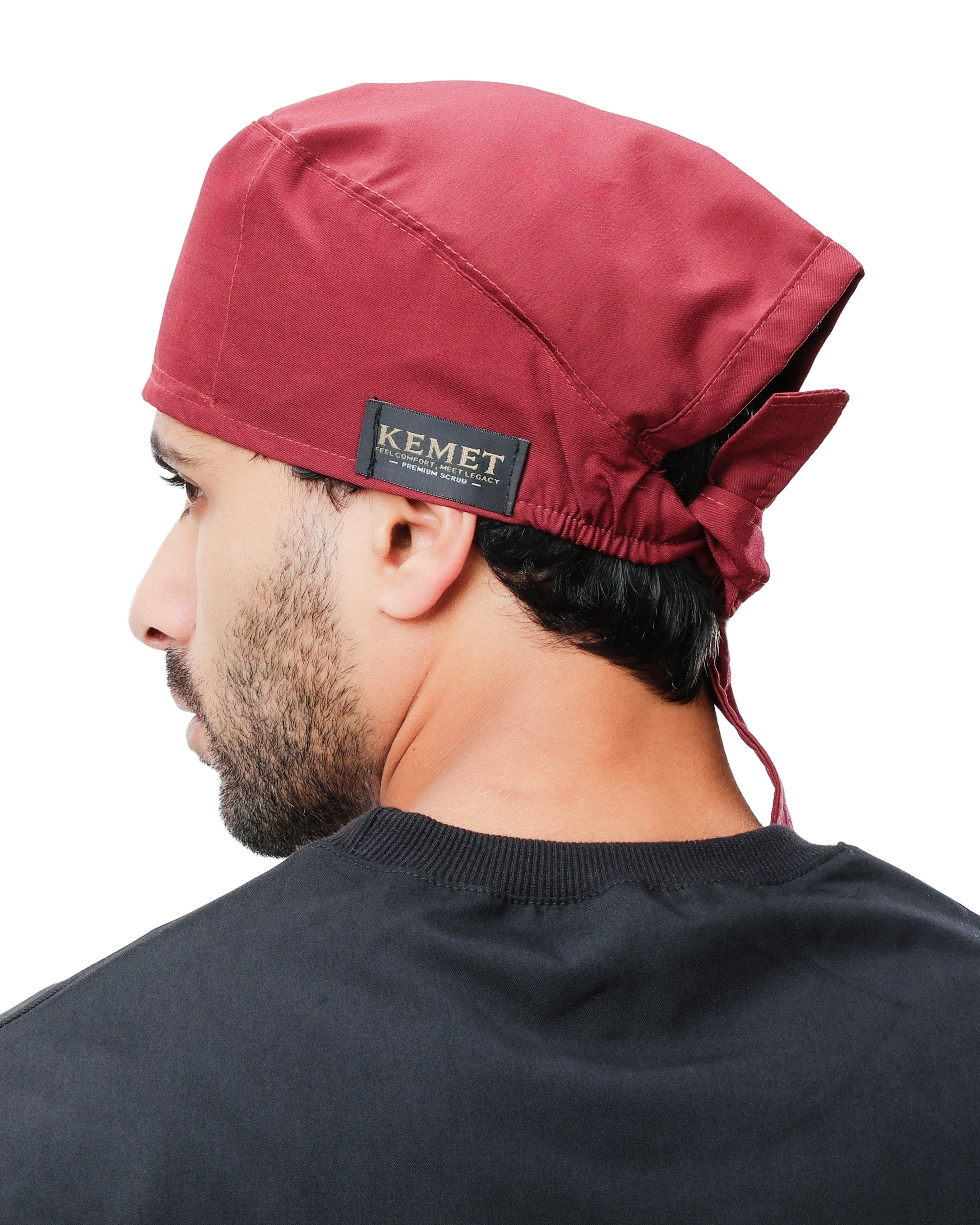 Burgundy Non - Printed Head Cap