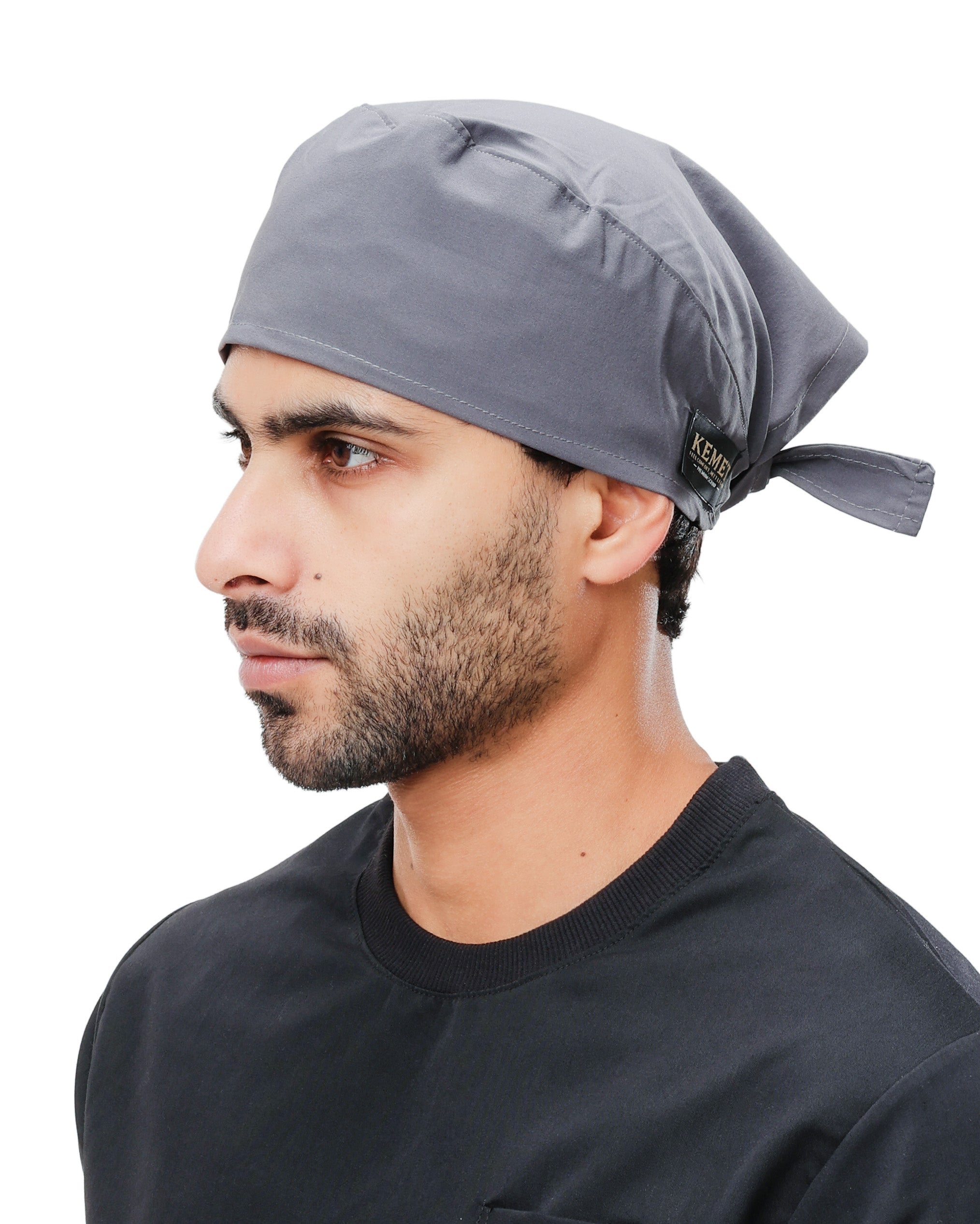 Grey Non - Printed Head Cap