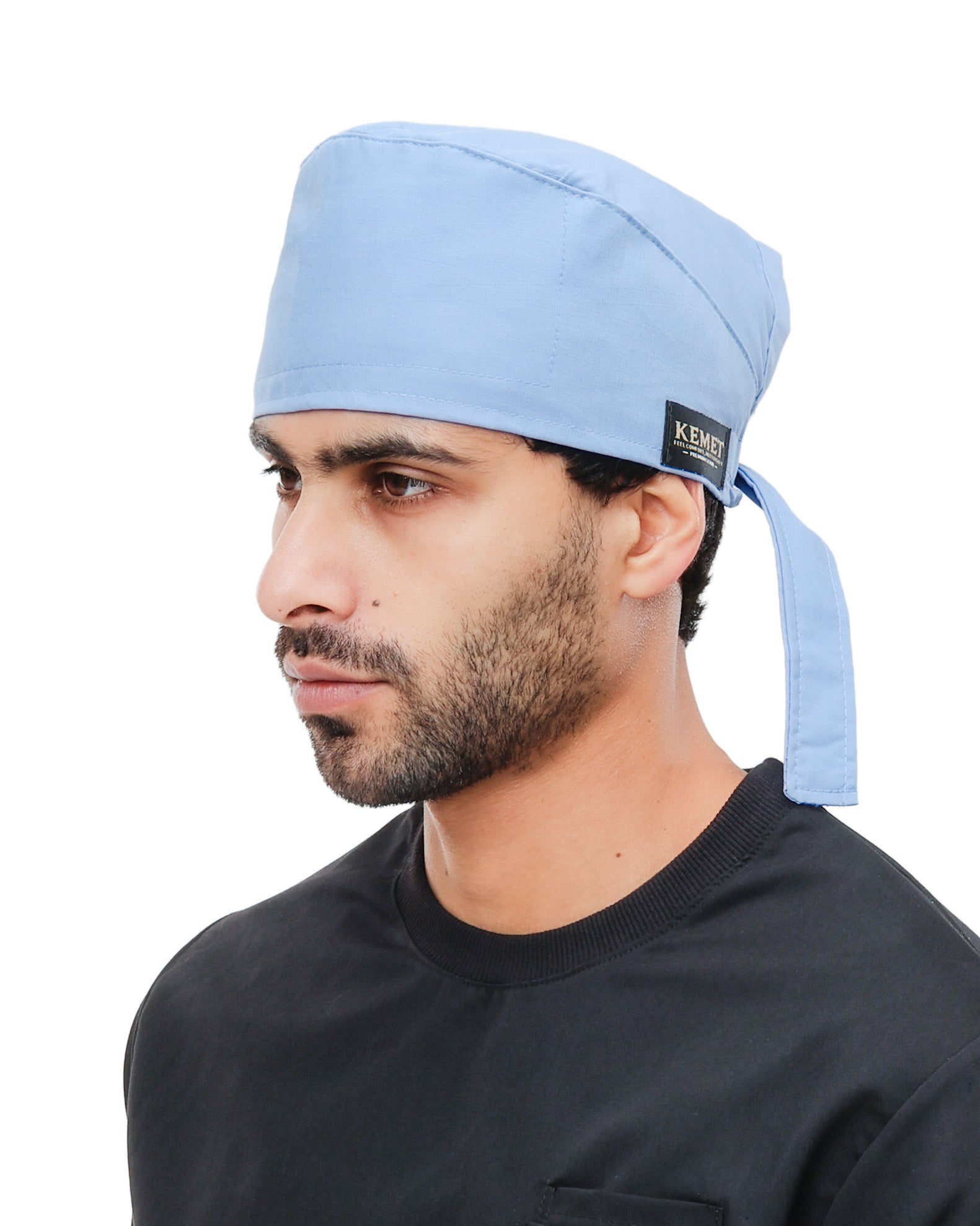 Sky Blue Non - Printed Head Cap