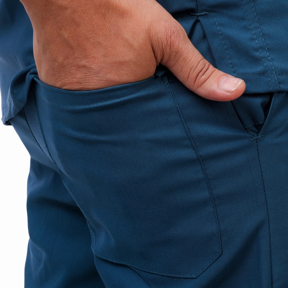 Premium Unisex Half Coller Scrub Petroleum