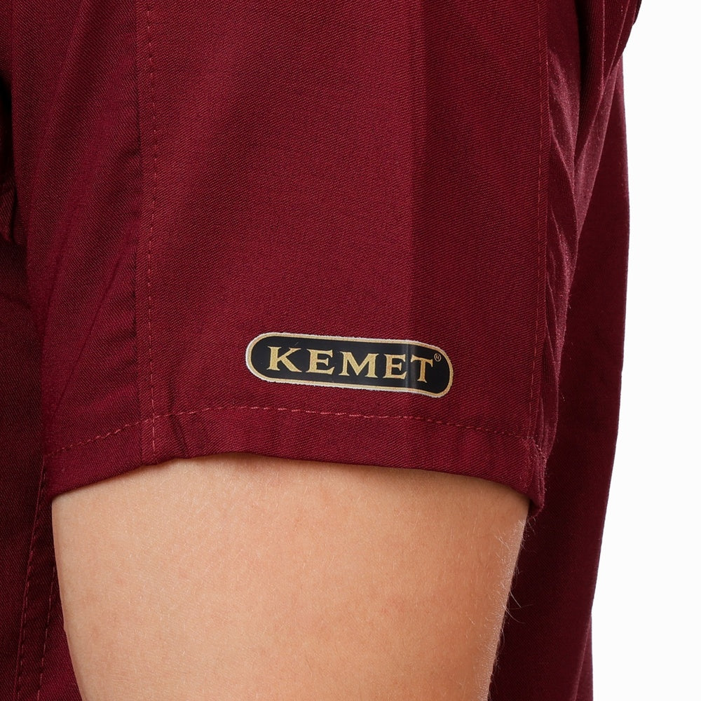 Premium Unisex Half Coller Scrub Burgundy