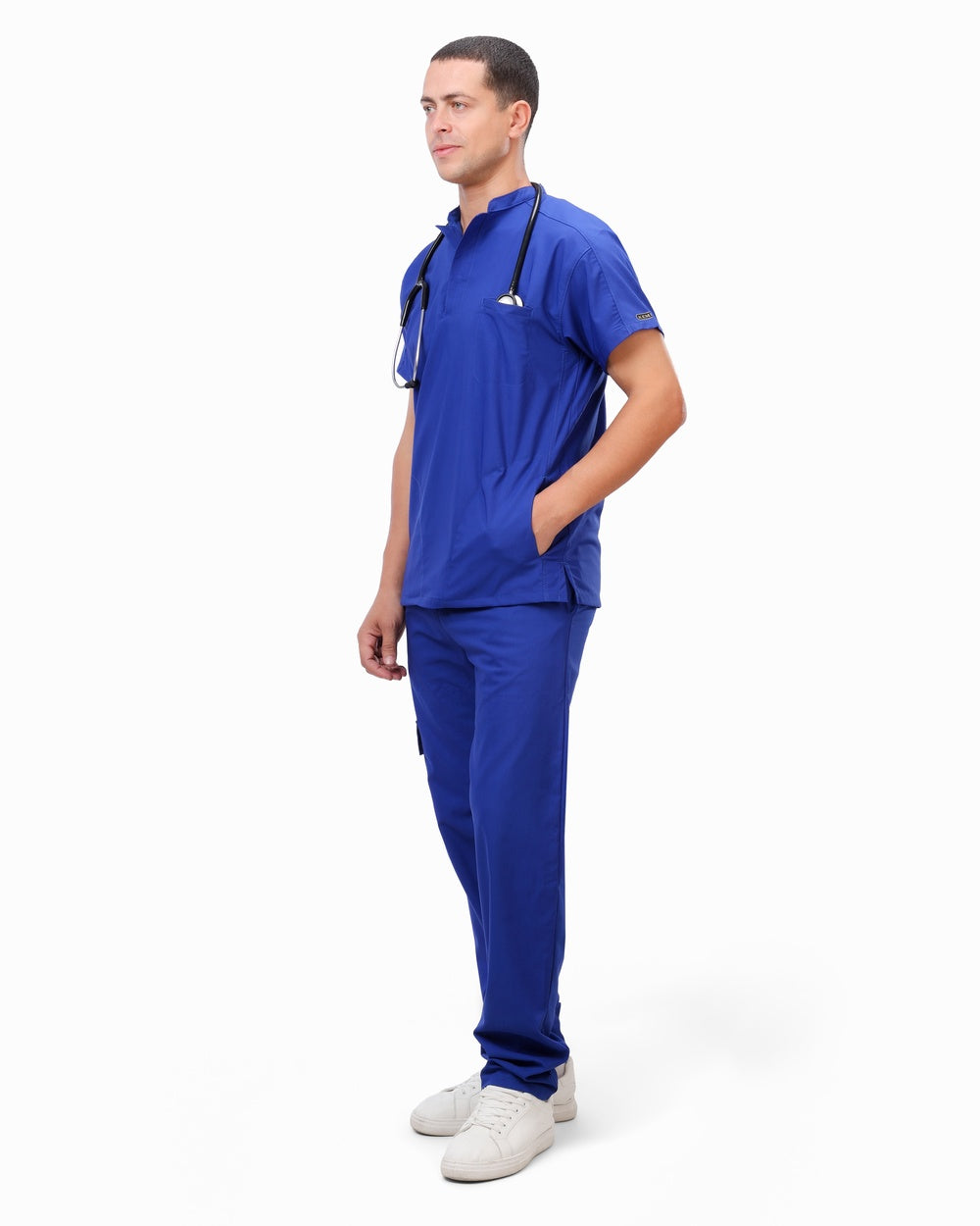 Premium Unisex Half Coller Scrub Royal blue