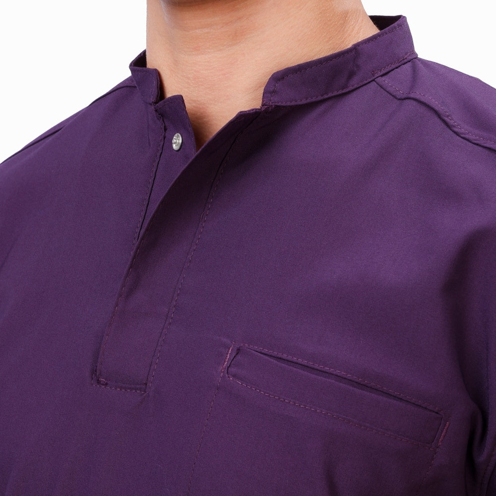 Premium Unisex Half Coller Scrub Mauve