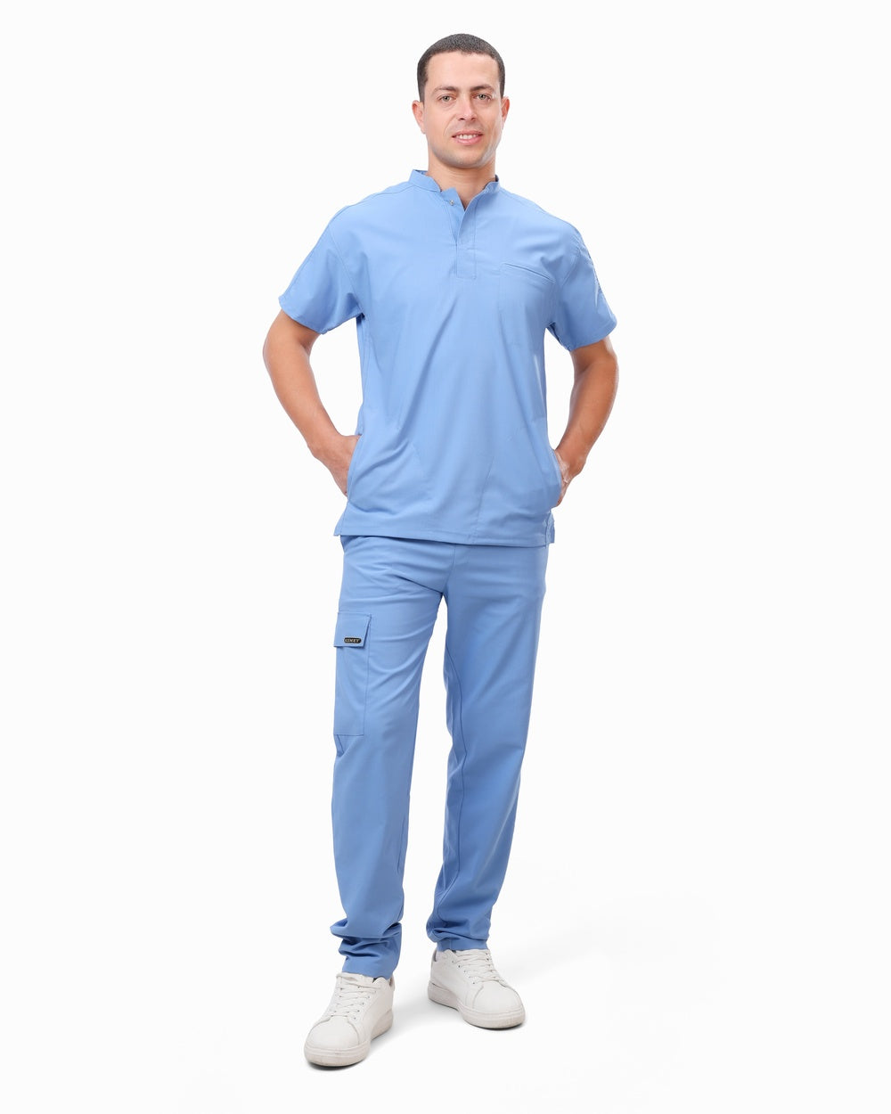 Premium Unisex Half Coller Scrub Sky blue
