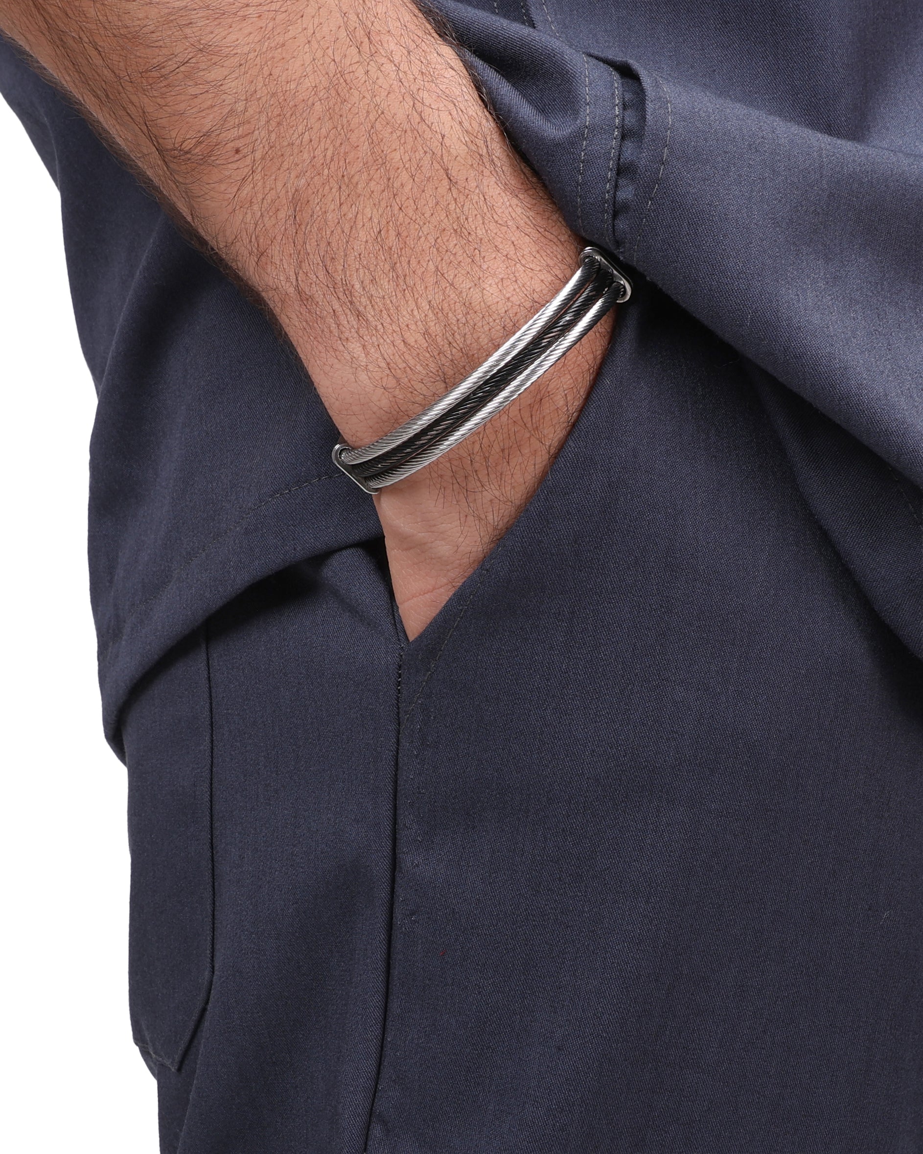 Premium Unisex Half Coller Scrub Grey