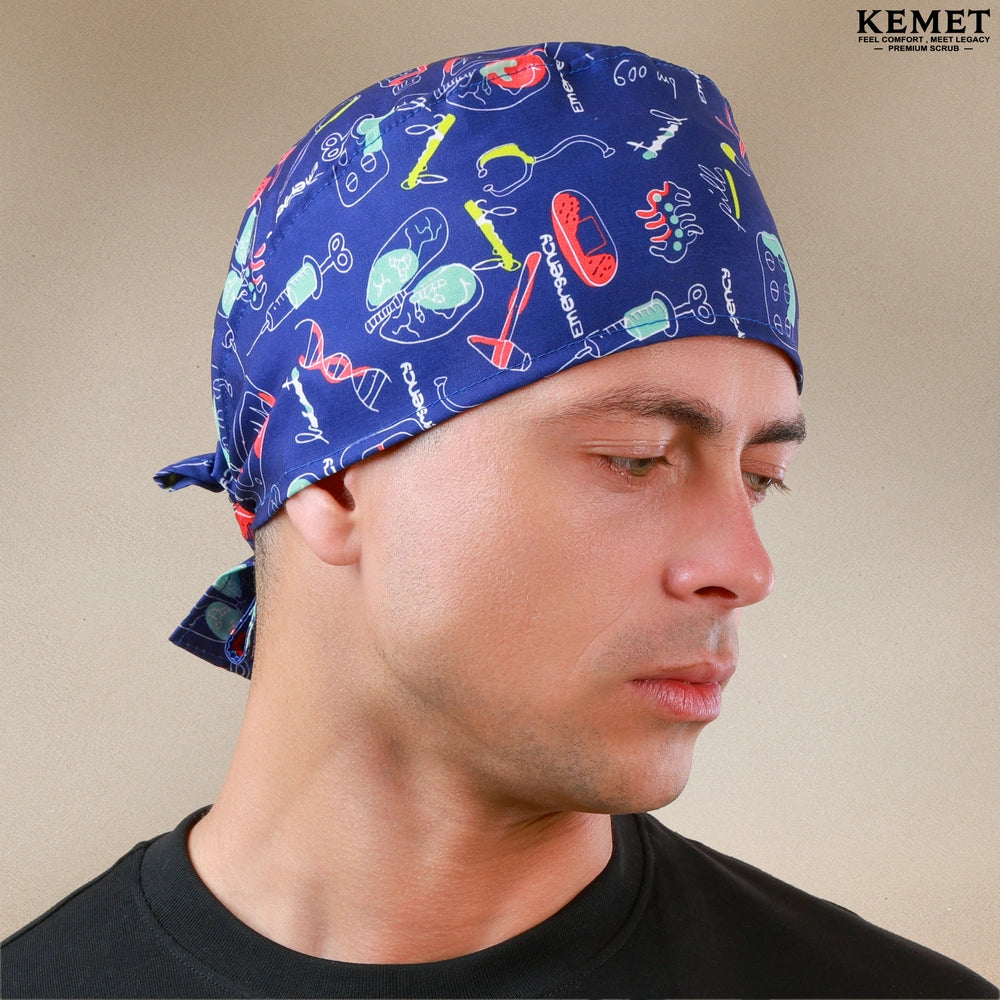 Printed Head Caps Purple