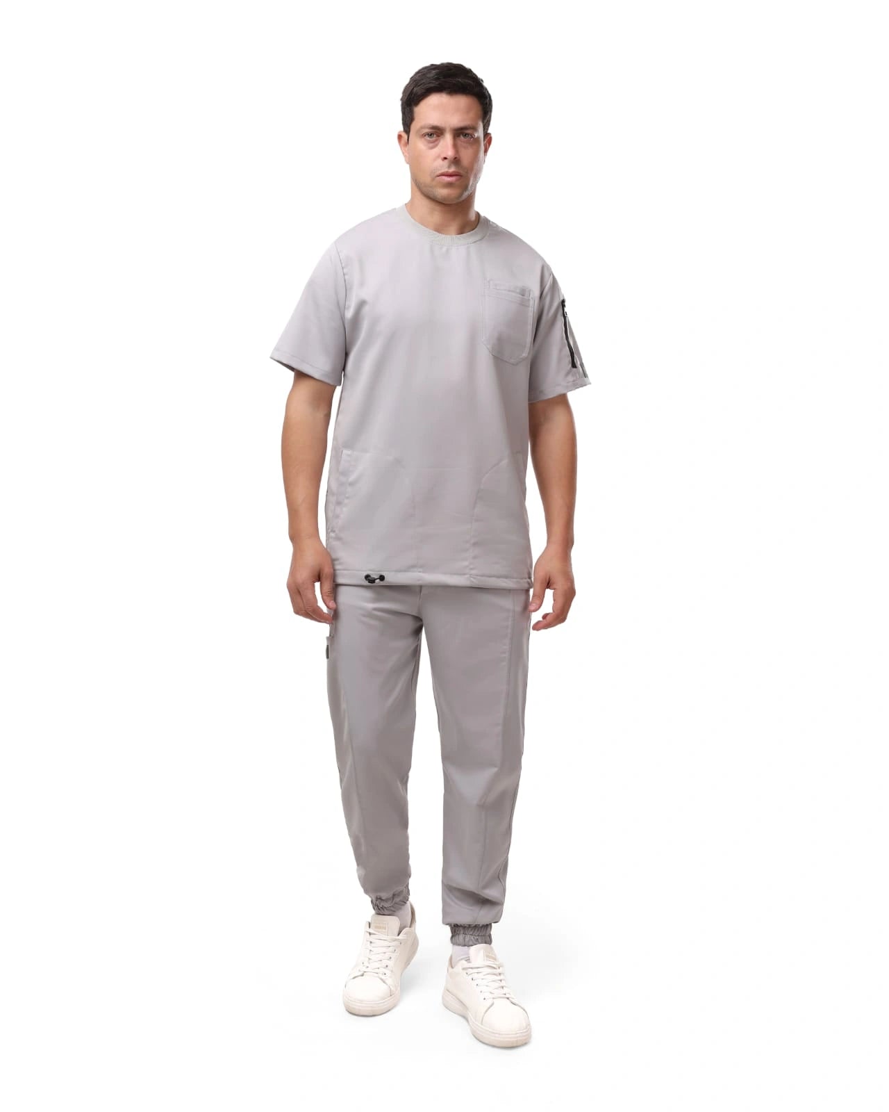 Round Sportive Scrub Light Grey